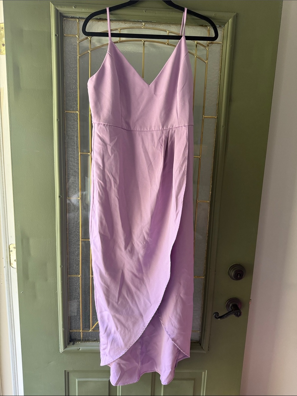 Spaghetti Strap Lilac Wrap Maxi Dress